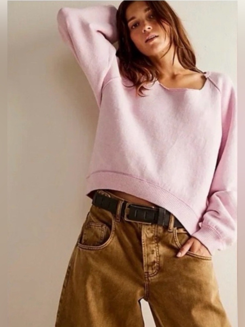 We The Free Free People Midnight Pullover in Fragrant Lilac
